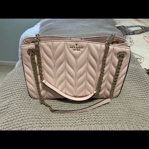 Kate Spade Blush Pink Handbag-chain handle.